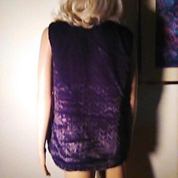 Faux Fur Vest Reversible M-L Pockets Both Sides Brown - Picture 5 of 8